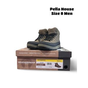 Weatherproof Men's Slope Boots Lace-Up Memory Foam Landon Brown Size 8